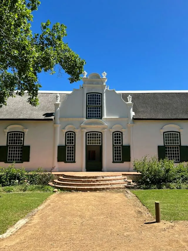Rolling vineyards and mountains in the Stellenbosch winelands